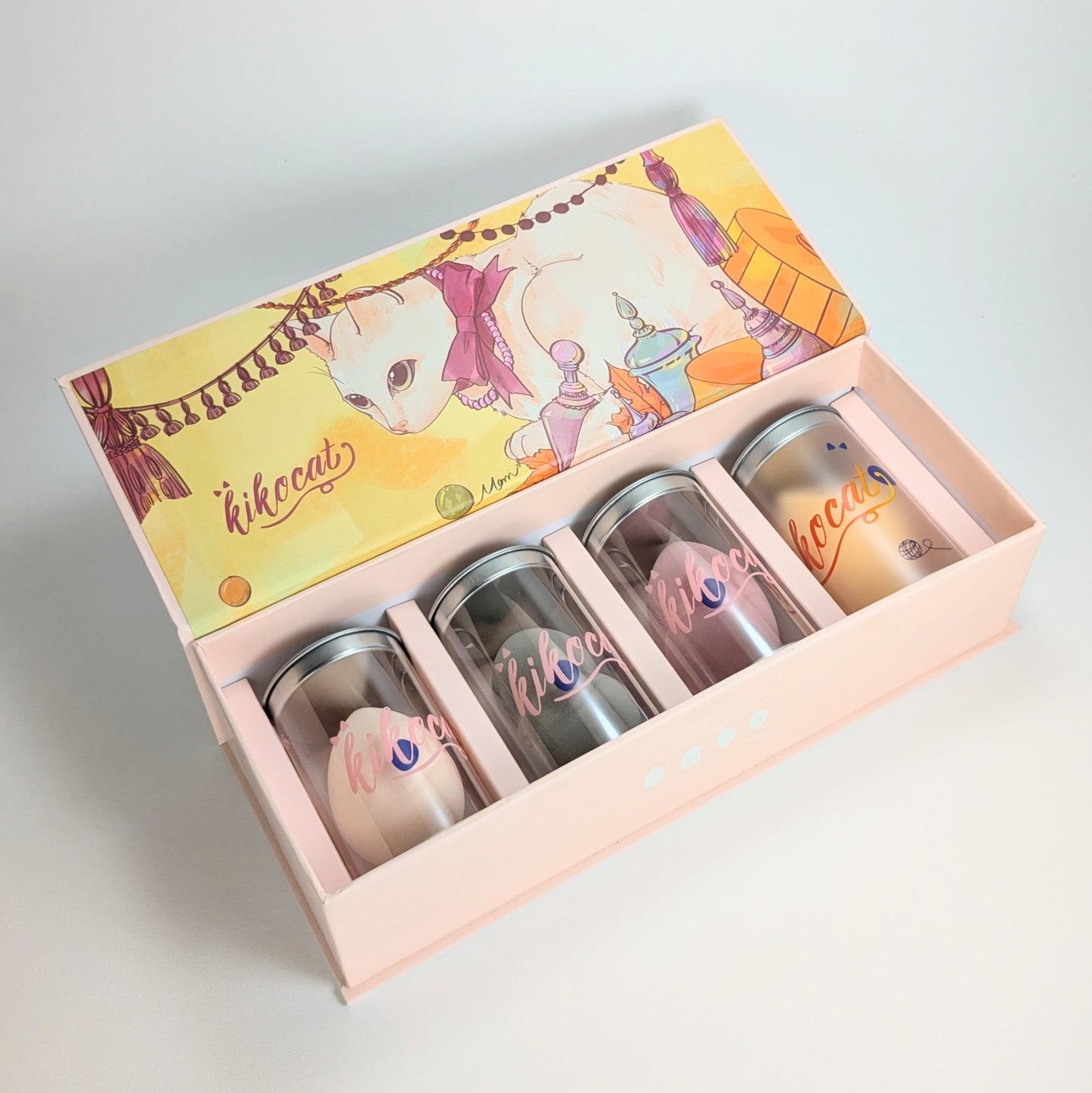 Gift Packing Luxury Velvet Makeup Puff Set โ FREE 2 Eyeshadows | Premium Packaging ๐