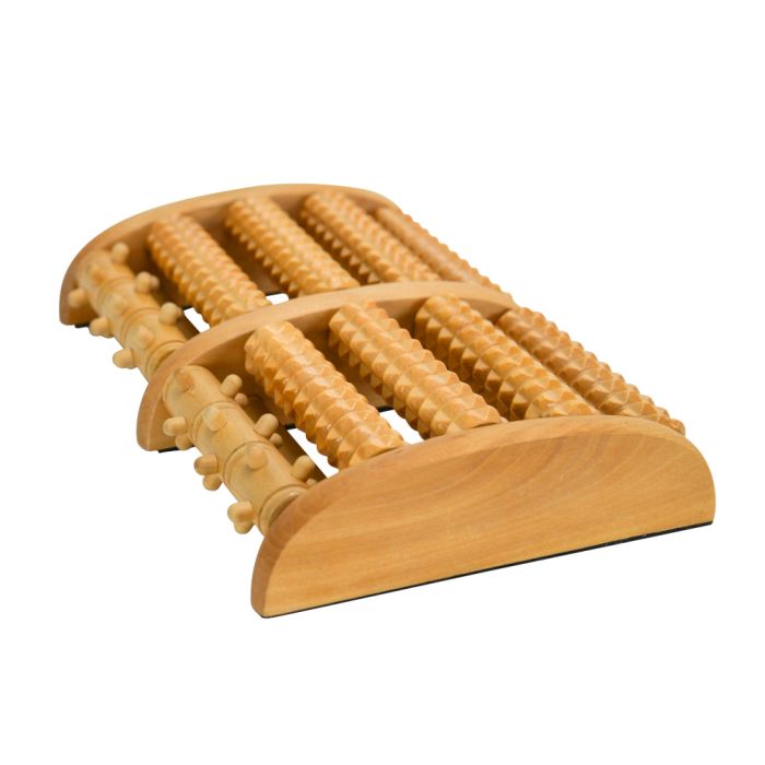 Foot Massage, Wooden Roller Massager Reflexology Foot Therapy